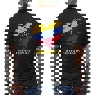 Venezuela Flag Jersey Futbol Soccer Venezuela Men's T-shirt Back Print | Mazezy