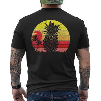 Verano Piña Puesta Deol Con Palmeras Playaintage Camiseta Hombre Estampado Espalda - Regaloses
