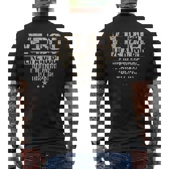 Vet Bod Like A Dad Bod Military Veteran Dad Men's T-shirt Back Print - Thegiftio