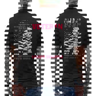 Veteran And Cancer Survivor Men's T-shirt Back Print - Thegiftio