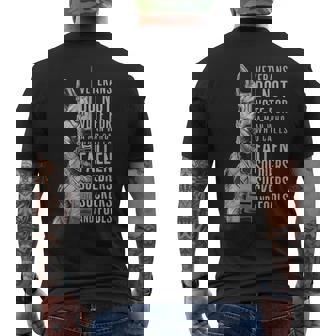 Veterans Against Trump Remember The Fallen Men's T-shirt Back Print | Mazezy