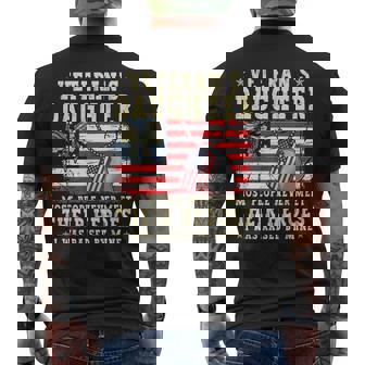 Veteran's Daughter Most People Never Meet Their Heroes Usa Men's T-shirt Back Print | Seseable CA