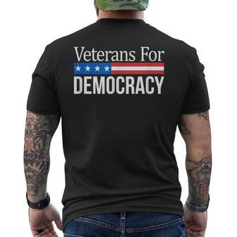 Veterans For Democracy Men's T-shirt Back Print - Thegiftio UK