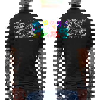 Video Game Geometry Video Gamer Lover Dash Men's T-shirt Back Print | Seseable FR