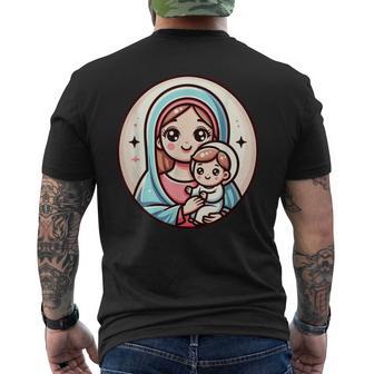 Vierge Marie Etaint Enfantersion Kawaii T-shirt imprimé au dos - Cadeauxyz