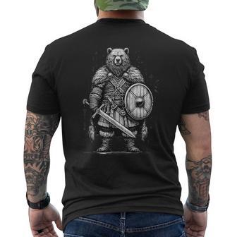 Viking Bear Warrior Odin Berserker Norse Bear Warrior Men's T-shirt Back Print - Thegiftio UK