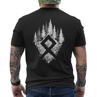 Viking Rune Othala Symbol Of Family Men's T-shirt Back Print - Thegiftio UK