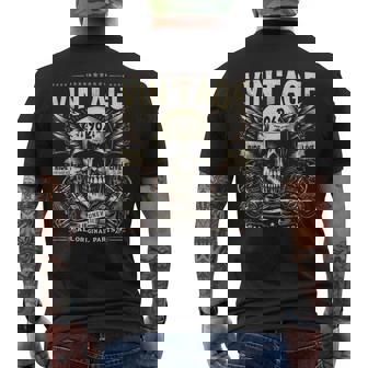 Vintage 1962 Nacido En 1962 Cumpleaños Calavera Motociclista Motocicleta Manga Larga Camiseta Hombre Estampado Espalda - Regaloses