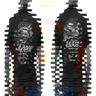 Vintage 1971 Cumpleaños 54 Años Cassette Lápiz Camiseta Hombre Estampado Espalda - Regaloses