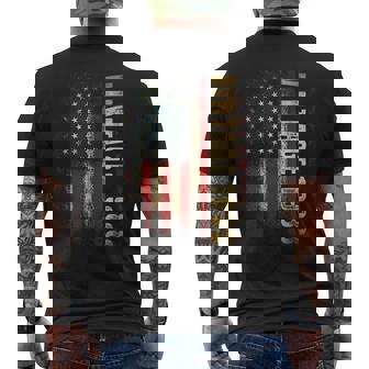 Vintage 1988 American Flag 37Th Birthday 37 Years Old Men Men's T-shirt Back Print - Monsterry