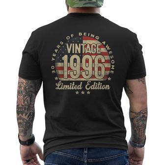 Vintage 1996 Limited Edition Usa Flag 30-Year-Old Age 30 Men's T-shirt Back Print - Thegiftio UK