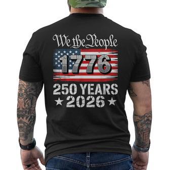 Vintage 250 Years 1776-2026 250Th 4Th July Men's T-shirt Back Print - Thegiftio UK
