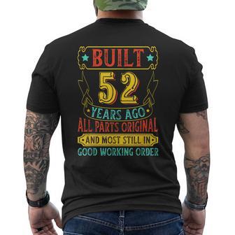 Vintage 52Nd Birthday 52 Year Old 52Nd Birthday Men's T-shirt Back Print - Thegiftio UK
