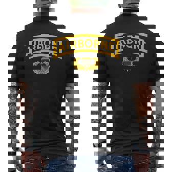 Vintage Airborne Veteran Paratrooper For Dad Men's T-shirt Back Print - Monsterry