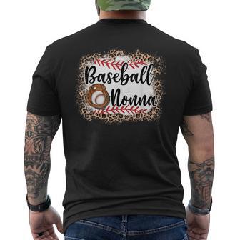 Vintage Baseball Nonna Leopard Baseball Pride Men's T-shirt Back Print - Thegiftio UK