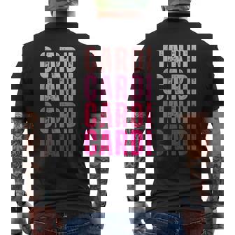 Vintage Cardi Personalized Name I Love Cardi Men's T-shirt Back Print | Seseable CA