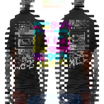 Vintage Cassette Born In The 80S But 90S Made Me I Love 80S Men's T-shirt Back Print | Mazezy