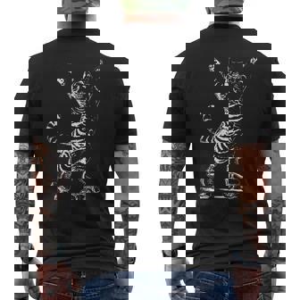 Vintage Cat Rollerskates Skating Derby Skater Roller Skate Men's Back Print T-Shirt | Mazezy