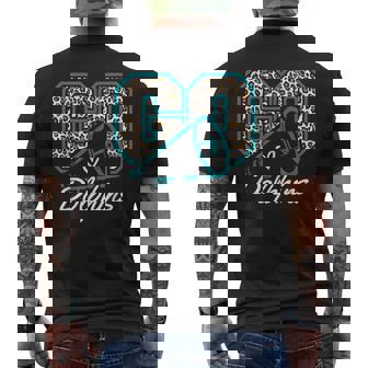 Vintage Dolphins High School Go Dolphins Pride Heart Men's T-shirt Back Print | Mazezy