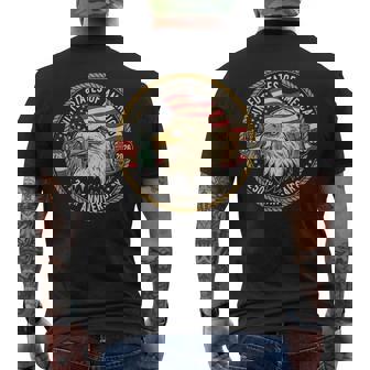 Vintage Eagle And Usa Flag 250 Years 1776-2026 Anniversary Men's T-shirt Back Print - Thegiftio