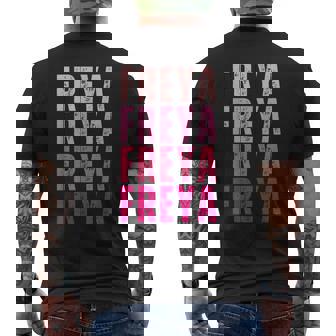 Vintage Freya Personalized Name I Love Freya Men's T-shirt Back Print | Seseable CA