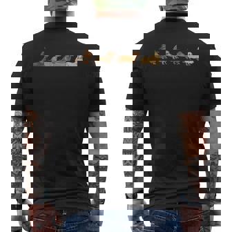 Vintage Dachshund Ghost Halloween Costume Dog Lover Men's T-shirt Back Print | Mazezy