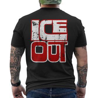 Vintage Ice Out Anti-Ice For Abolish-Ice Movement Men's T-shirt Back Print - Thegiftio UK