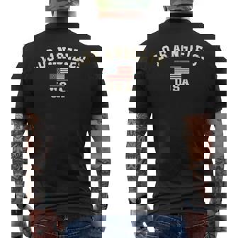 Vintage Los Angeles Usa Drapeau Américain La Coolouvenir Rétro T-shirt imprimé au dos - Cadeauxyz