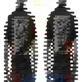 Vintage Mecha Robot Japanese Anime Style Retro Men's T-shirt Back Print | Seseable FR