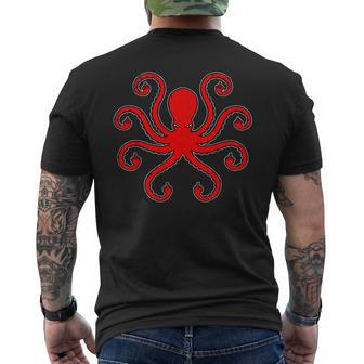 Vintage Octopus Octopus Middle Fingers Men's T-shirt Back Print - Thegiftio UK
