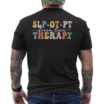 Vintage Therapy Dream Team Slp Ot Pt Rehab Therapist Week Men's T-shirt Back Print - Thegiftio UK