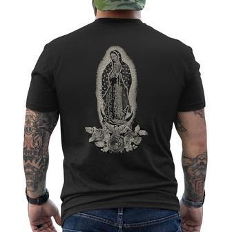 Vintage Retro Our Lady De Guadalupe Sant Mary For Christians Men's T-shirt Back Print - Thegiftio UK