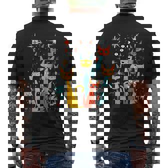 Vintage Retro Mid-Century Modern Look Cats 50S 60S Style Men's T-shirt Back Print | Seseable UK