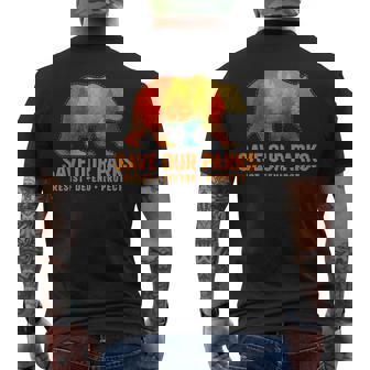Vintage Save Our Parks Resist National Park Protect Alt Us Men's T-shirt Back Print - Monsterry