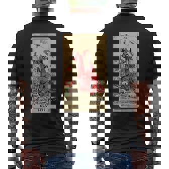 Vintage Tarot Card Death Xiii Angel Skull Dead Reaper Grim Men's T-shirt Back Print | Mazezy