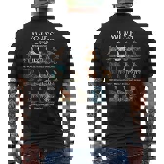 Vintage Wolf World Wildlife Bosque Lobos Tipos Educativo Camiseta Hombre Estampado Espalda - Regaloses