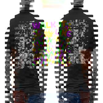 Walk It Like A Dog Mardi Gras Louisiana Carnival Fat Tuesday Men's T-shirt Back Print - Thegiftio