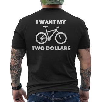 I Want My Two Dollars 2$ Movie Quote Retro 80S Vintage Men's T-shirt Back Print - Thegiftio UK
