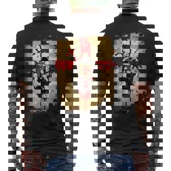 A Warrior Of Christ Knights Templar Distressed Cross Men's T-shirt Back Print | Seseable FR