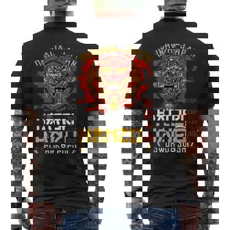 Warrior Warrior 沖縄 日本 はっとり 半蔵 剣と寿司 メンズTシャツ バックプリント - Kawaiitshirt