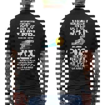 Water Polo Sports Ball Game Activity Men's Back Print T-Shirt | Mazezy