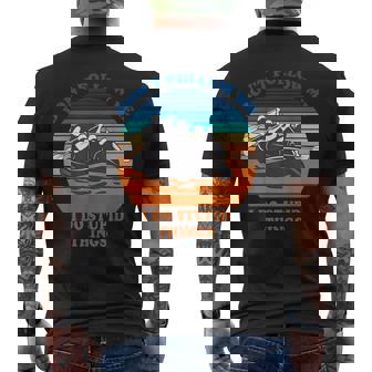 Water Rafting Don't Follow Me I Do Stupid Things Men's Back Print T-Shirt | Mazezy