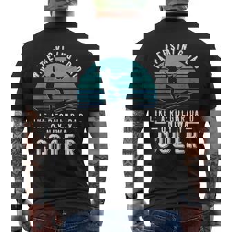 Waterskiing Dad Only Way Cooler Men's Back Print T-Shirt | Mazezy