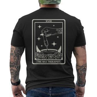 The Wax Therapist Tarot Body Waxer Wax Esthetician Men's T-shirt Back Print - Thegiftio UK