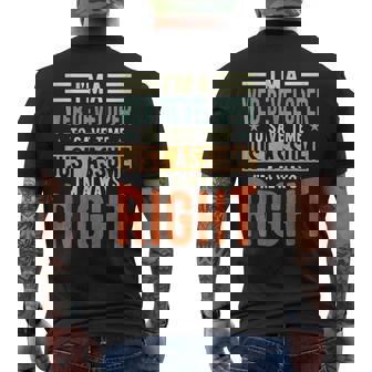 Web Developer I´m Always Right Web Developer Men's Back Print T-Shirt | Mazezy