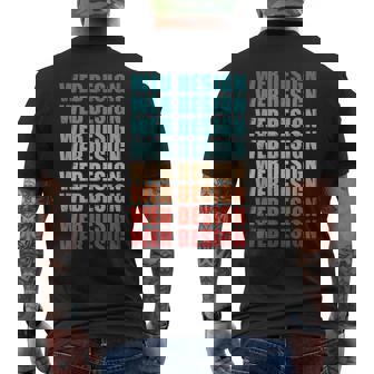 Web Retro Fathers Day Vintage Men's Back Print T-Shirt | Mazezy