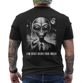 Weed Stoner Alien 420 Joint Marijuana Cannabis Men's T-shirt Back Print - Thegiftio UK