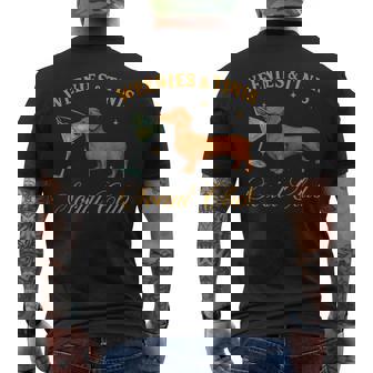 Weenies And Martinis Dachshund Dog With Martini Men's T-shirt Back Print - Monsterry