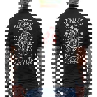 Weihnachten Motorrad Mannanta Biker Weihnachtsmann T-Shirt mit Rückendruck - Seseable