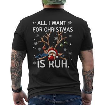 Weihnachts Herren Geschenke Für Ihn Lustiges Rentier T-Shirt mit Rückendruck - Geschenkecke